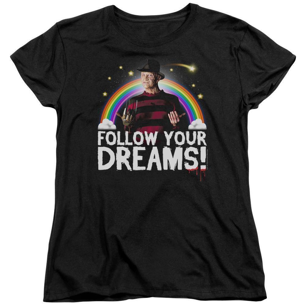 A Nightmare On Elm Street Follow Your Dreams Womens T Shirt Black